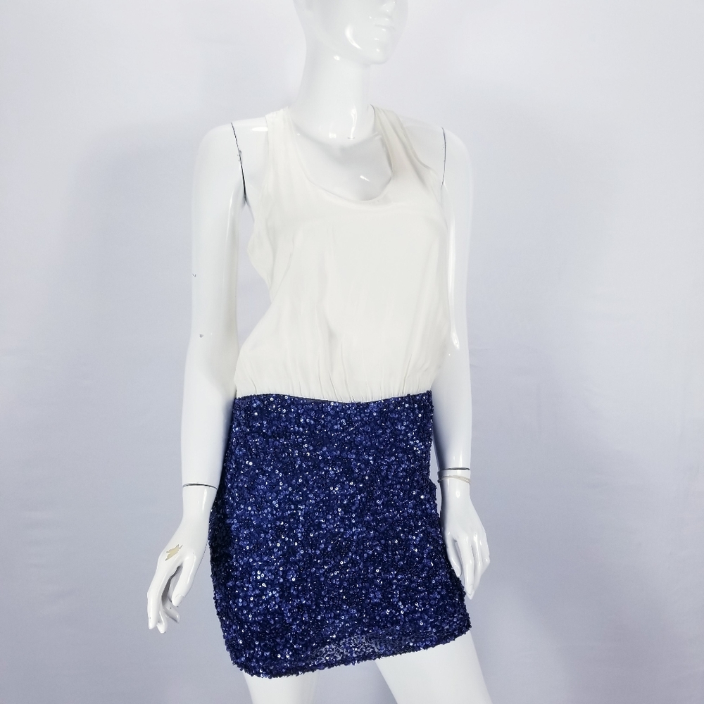 Parker Cluster Tank Dress Sequined Sequined Small - Picture 2 of 7